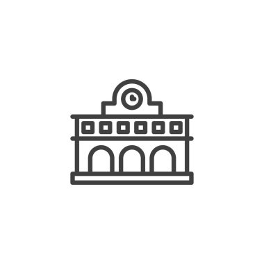 Demiryolu istasyonu çizgisi simgesi