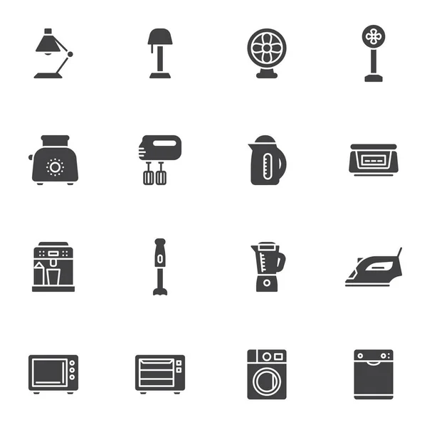 Vektor-Symbole für Haushaltsgeräte gesetzt — Stockvektor