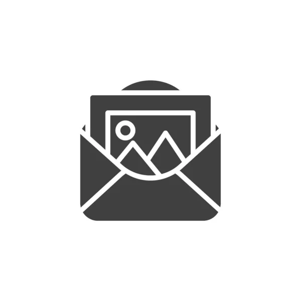 Postal mensaje vector icono — Vector de stock