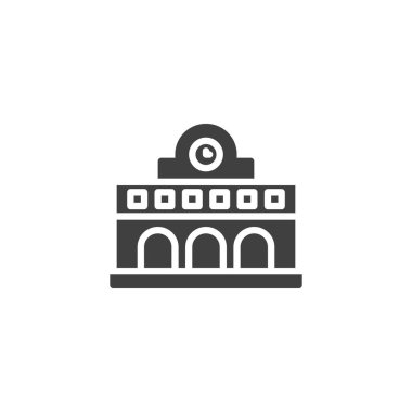 Demiryolu istasyonu vektör simgesi