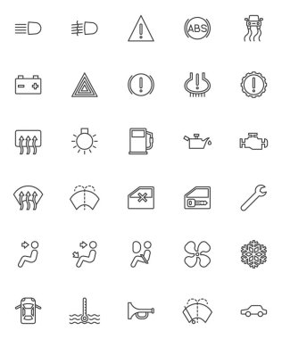 Araç gösterge tablosu simgeleri ayarlandı