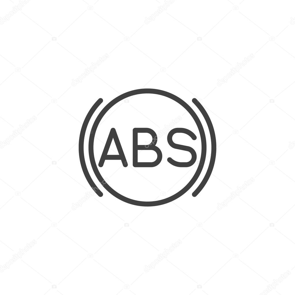 Abs dashboard indicator line icon