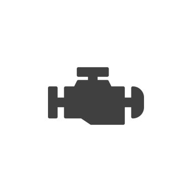 Motor yönetimi göstergesi vektör simgesi