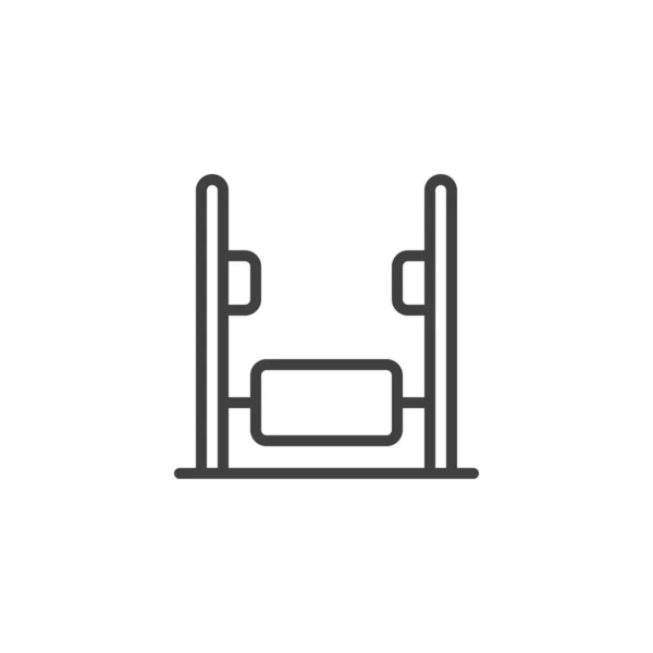 Children playground line icon — Vector de stock