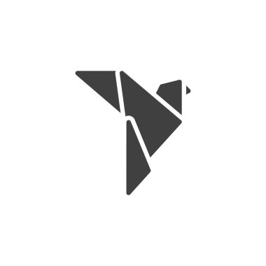 Güvercin origami vektör simgesi