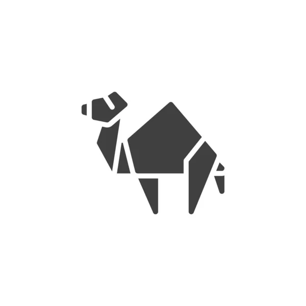 Camel origami vector icon — Stock Vector