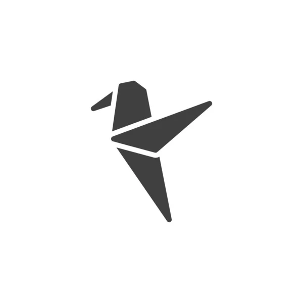 Hummingbird origami vector icon — Stock Vector