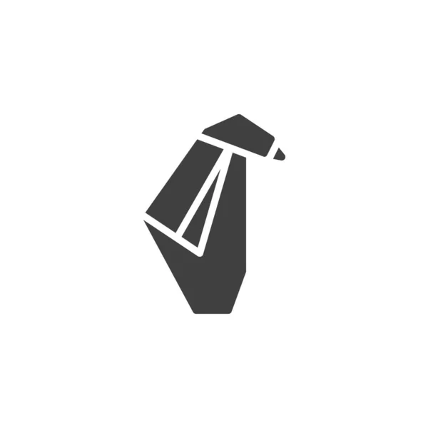 Origami-Pinguin-Vektorsymbol — Stockvektor