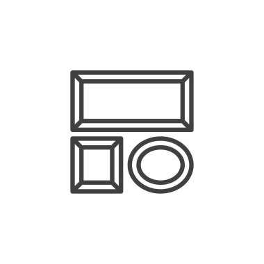 Boş resim çerçevesi çizgi simgesi