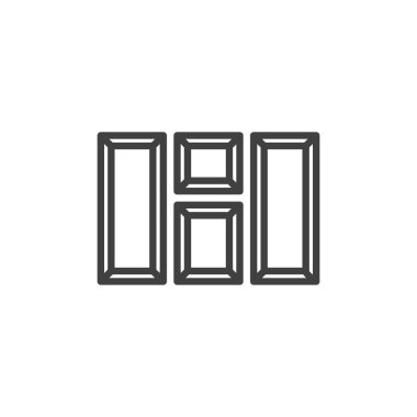 Boş resim çerçevesi çizgi simgesi