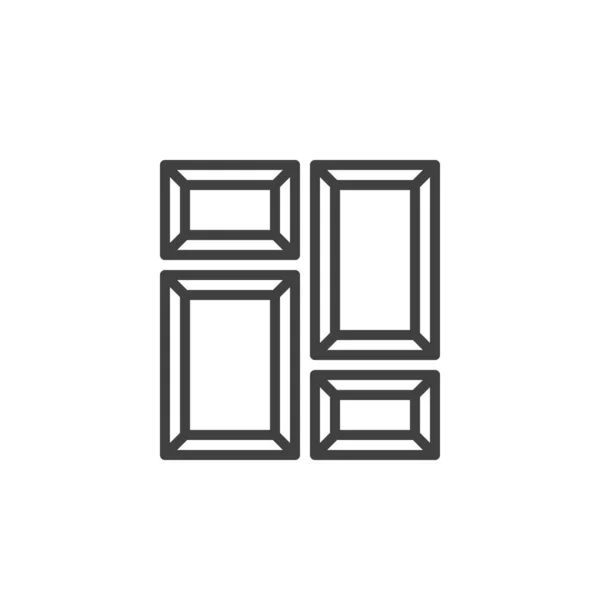 Bildergalerie Frame Line Symbol — Stockvektor
