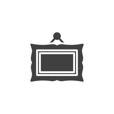 Kare resim çerçeve vektörü simgesi