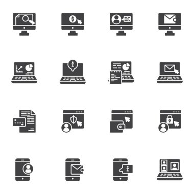 Dijital pazarlama vektör simgeleri belirlendi