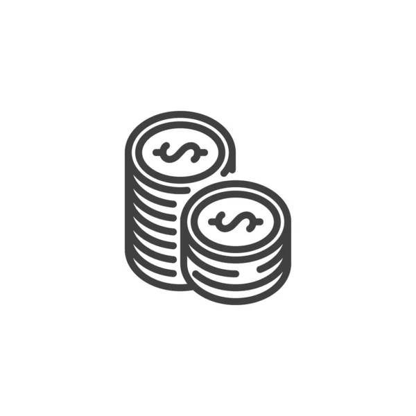 Money investment line icon — Stock Vector
