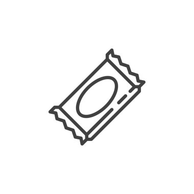 Paketlenmiş şeker çizgisi simgesi