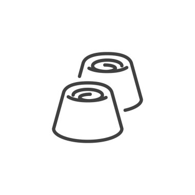 Çikolata şekeri çizgisi simgesi