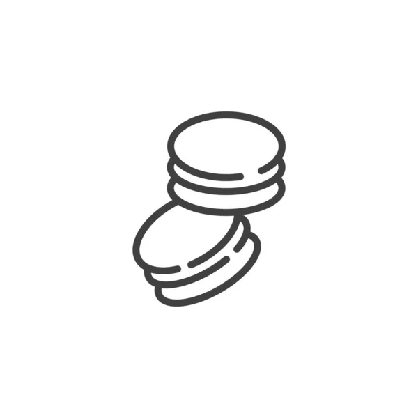 Macaron torta vonal ikon — Stock Vector