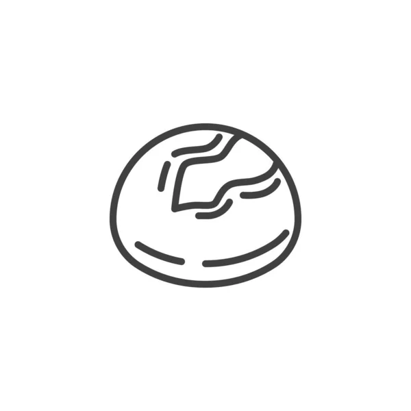 Pan de masa agria icono de línea — Archivo Imágenes Vectoriales