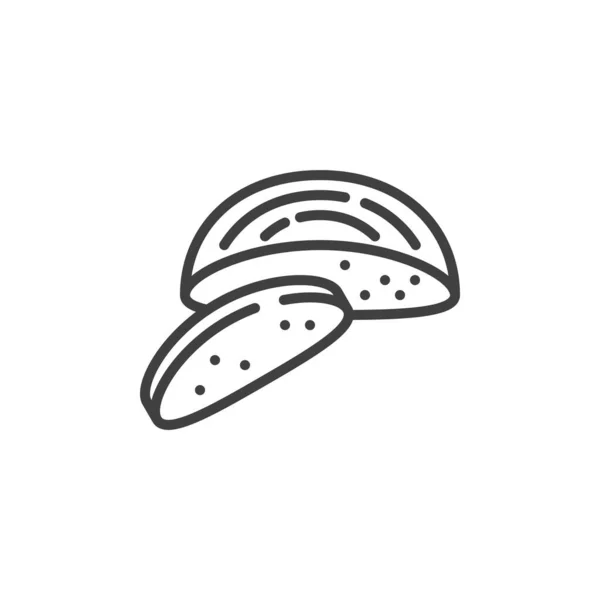 Siyah ekmek çizgisi simgesi — Stok Vektör