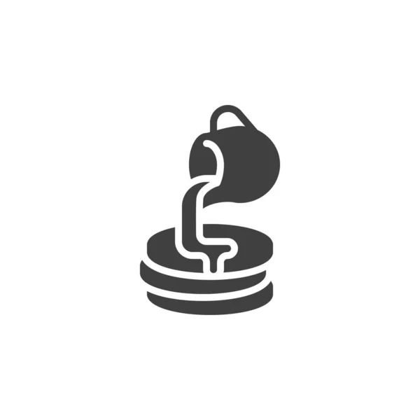 Tortitas de chocolate icono vector — Vector de stock