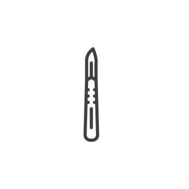 Scalpel blade line icon