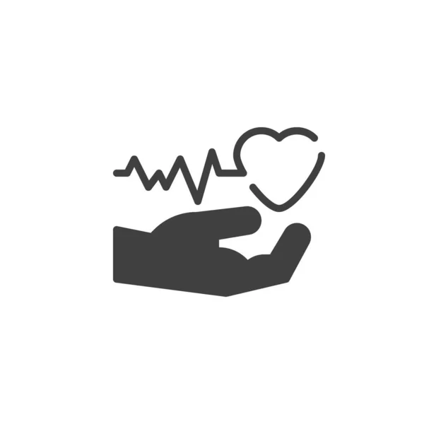 Heart health care vector icon — Vettoriale Stock