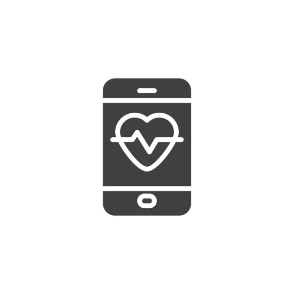 Heart rate monitor vector icon — Stock Vector