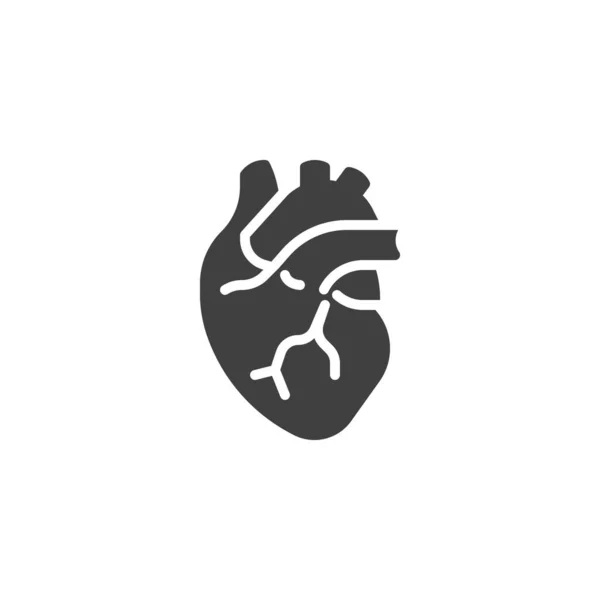 Human heart anatomy vector icon — Wektor stockowy