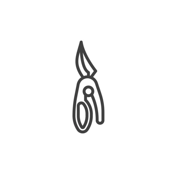 Fish Shears line icon —  Vetores de Stock