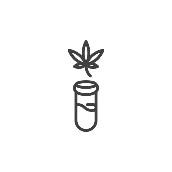 Cannabis laboratory research line icon — Stock vektor