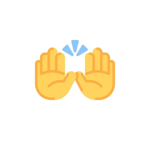 Two hands giving a high five flat icon — 图库矢量图片