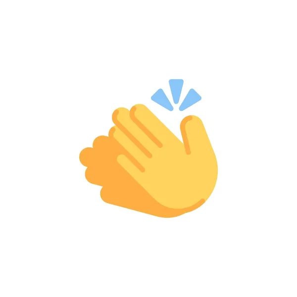 Clapping hands gesture flat icon — 스톡 벡터