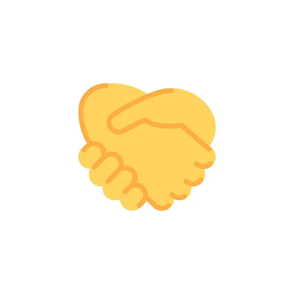 Handshake gesture flat icon — Stockvector