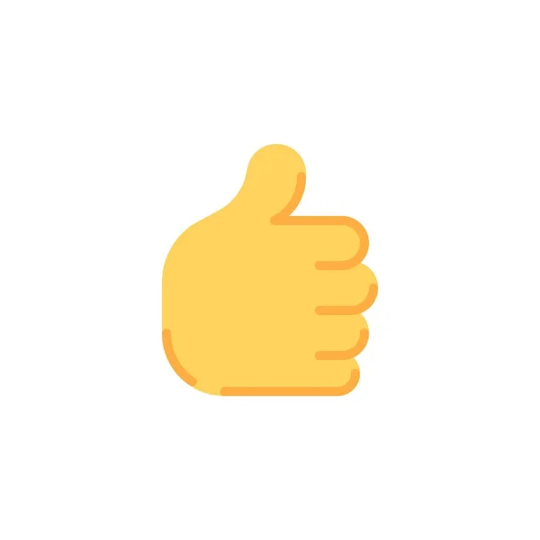 Thumbs up gesture flat icon — Stock Vector
