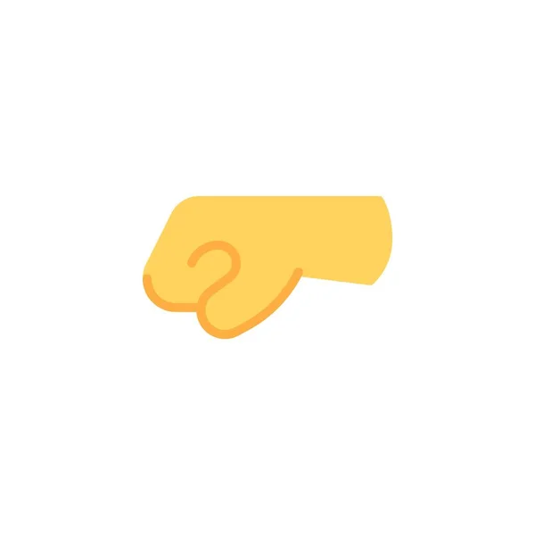 Left fist punch flat icon — 스톡 벡터