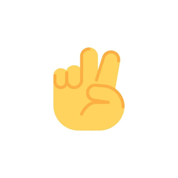 Peace hand gesture flat icon — ストックベクタ