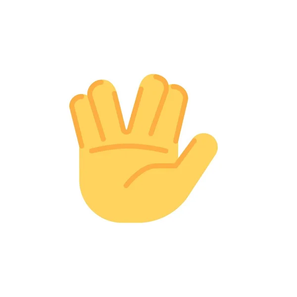 Salute, greeting hand gesture flat icon — Διανυσματικό Αρχείο