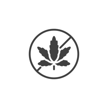 No marijuana, no drugs vector icon