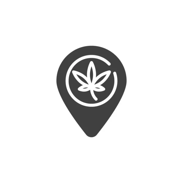 Cannabis shop location vector icon — Stockový vektor