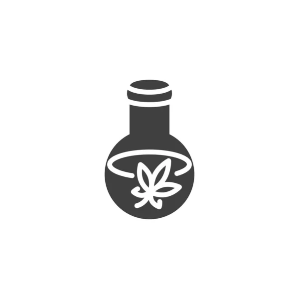 Medical marijuana lab research vector icon — Stok Vektör