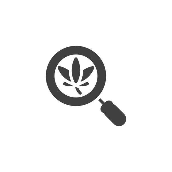 Cannabis search vector icon — Stockový vektor