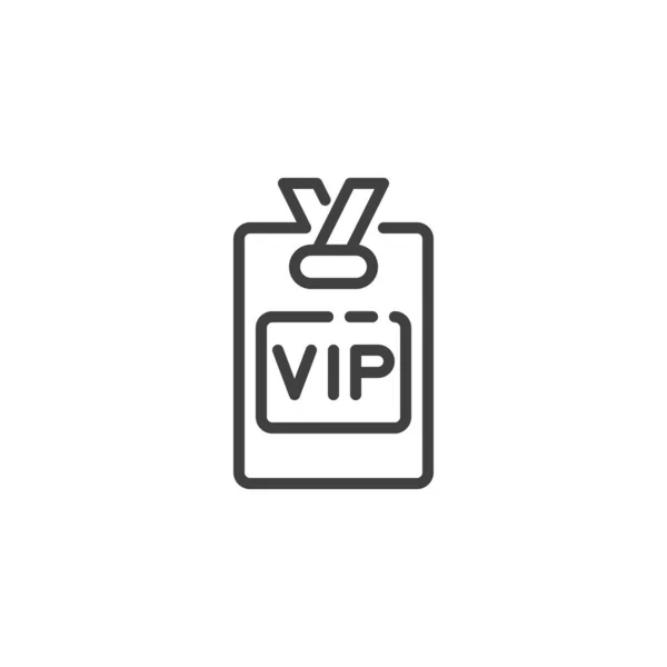Εικονίδιο γραμμής σήματος μέλους VIP — Διανυσματικό Αρχείο