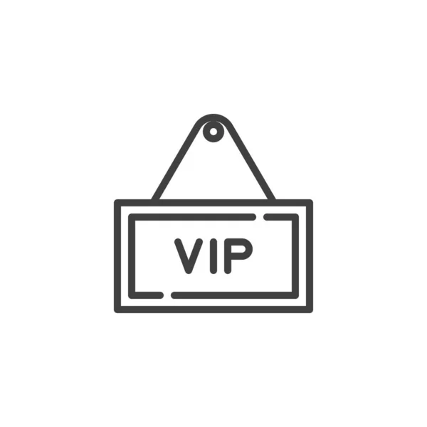 Ícone de linha de sinal zona VIP —  Vetores de Stock