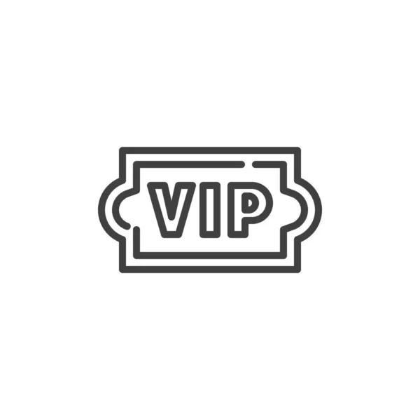 Icono de línea de ticket vip — Archivo Imágenes Vectoriales