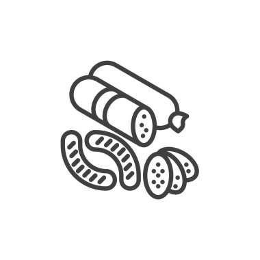 Sausages snack line icon