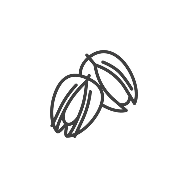 Pistachio nuts line icon — Stok Vektör