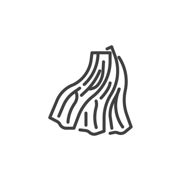 Icône de ligne tranches de bacon — Image vectorielle