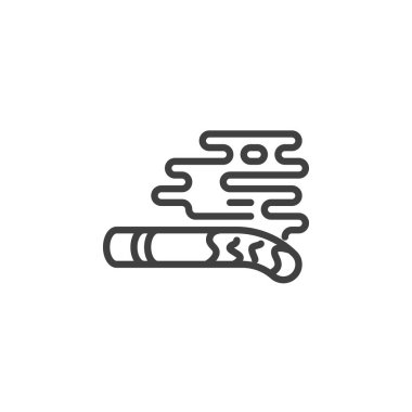 Cigarette ash line icon