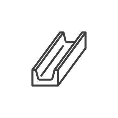 Steel beam line icon