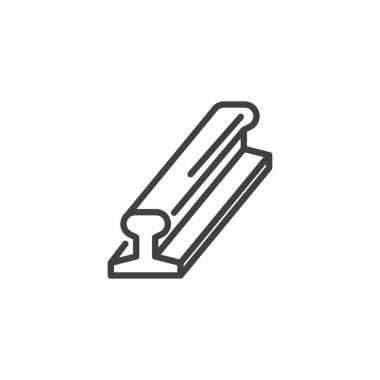 Rolled metal rails line icon